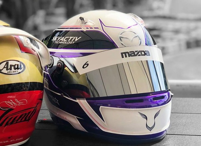 arai karting airbrush design helmet