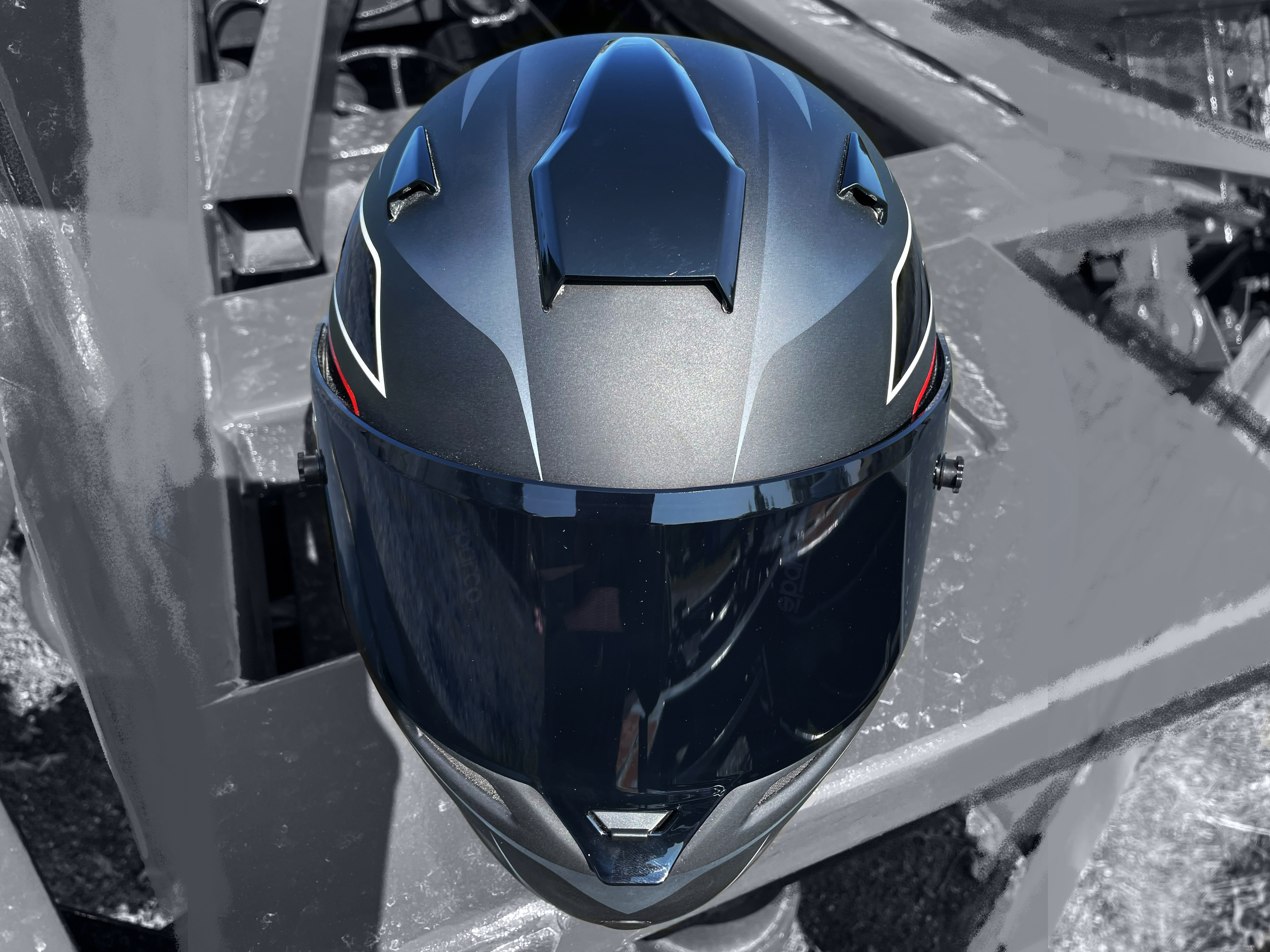 Sparco racing helmet design глянец мат 